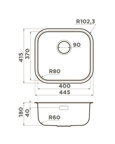 Кухонная мойка Omoikiri Omi 44-U/I-LG светлое золото 4993268