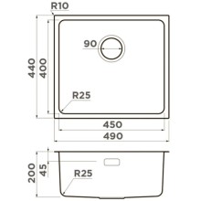 Кухонная мойка Omoikiri Tadzava 49-U/I-LG светлое золото 4993263
