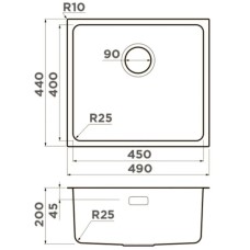 Кухонная мойка Omoikiri Tadzava 49-U/I-LG светлое золото 4993263