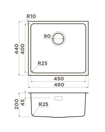 Кухонная мойка Omoikiri Tadzava 49-U/I-LG светлое золото 4993263