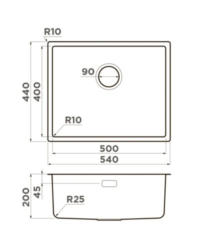 Кухонная мойка Omoikiri Tadzava 54-U/I Ultra GM вороненая сталь 4993267
