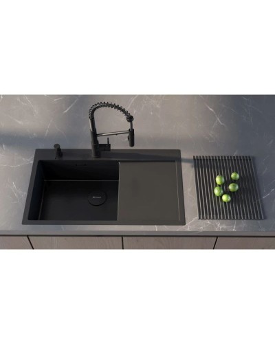 Кухонная мойка Omoikiri Akisame 86 GB-R Side графит 4997044