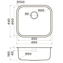 Кухонная мойка Omoikiri Omi 49-U/I-LG светлое золото 4993301