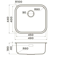 Кухонная мойка Omoikiri Omi 49-U/I-LG светлое золото 4993301