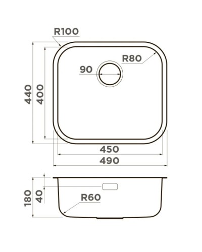 Кухонная мойка Omoikiri Omi 49-U/I-LG светлое золото 4993301