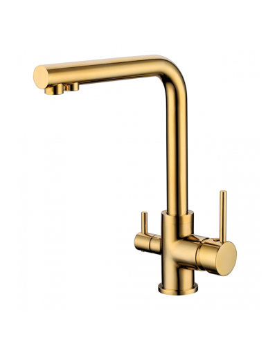 Смеситель для кухни c подключением фильтра питьевой воды RIMERO RM4399GO (Золото)