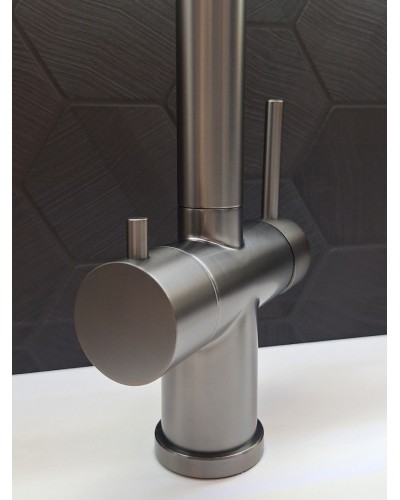 Смеситель для кухни с гибким изливом AltroBagno Flusso 050203 GrMt