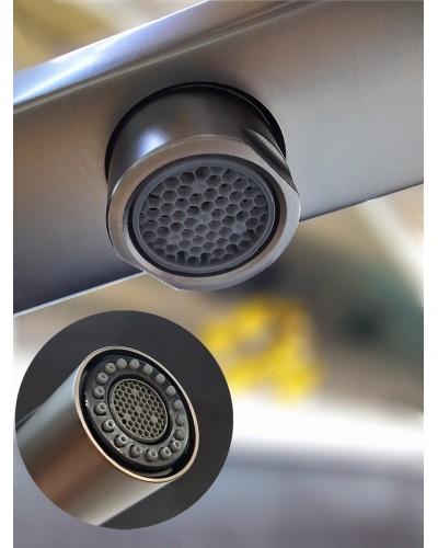 Смеситель для кухни с гибким изливом AltroBagno Flusso 050203 GrMt