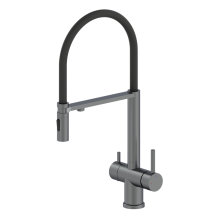 Смеситель для кухни с гибким изливом AltroBagno Flusso 050203 GrMt