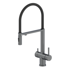 Смеситель для кухни с гибким изливом AltroBagno Flusso 050203 GrMt