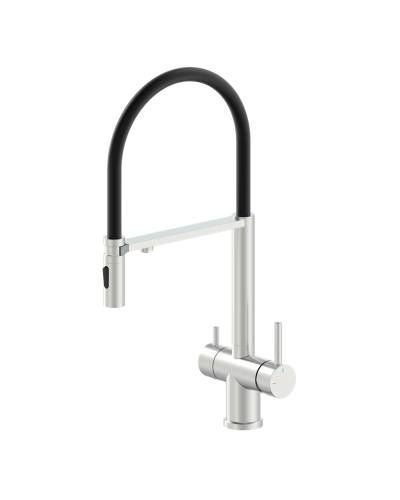 Смеситель для кухни с гибким изливом AltroBagno Flusso 050201 Ni