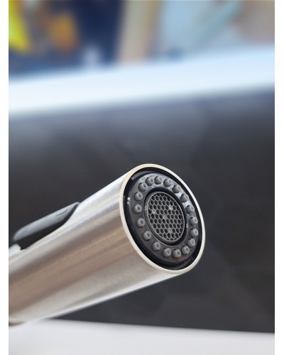 Смеситель для кухни с гибким изливом AltroBagno Flusso 050201 Ni