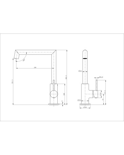 Смеситель для кухни WONZON & WOGHAND, Брашированное золото (WW-L1005-BG)