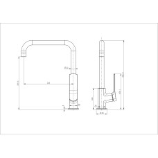 Смеситель для кухни WONZON & WOGHAND, Белый матовый (WW-L1006-MW)