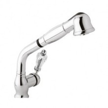 Смеситель для кухни с выдвижным душем хром, ручка Swarovski Cezares Vintage VINTAGE-LLDM-01-Sw