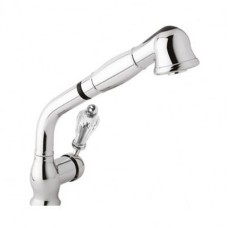 Смеситель для кухни с выдвижным душем хром, ручка Swarovski Cezares Vintage VINTAGE-LLDM-01-Sw