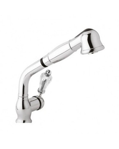 Смеситель для кухни с выдвижным душем хром, ручка Swarovski Cezares Vintage VINTAGE-LLDM-01-Sw