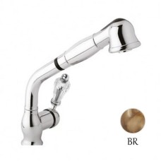 Смеситель для кухни с выдвижным душем бронза, ручка Swarovski Cezares Vintage VINTAGE-LLDM-02-Sw