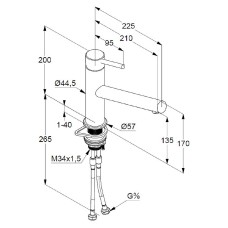 Смеситель для кухни Kludi Steel 44850F860 Нержавеющая сталь