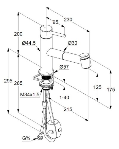 Смеситель для кухни Kludi Steel 44851F860 Нержавеющая сталь