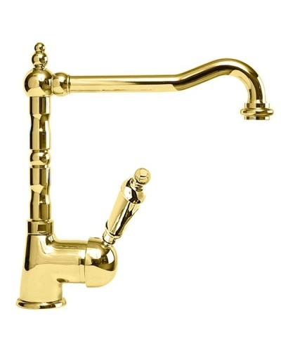 Смеситель для кухни золото 24 карат, ручка металл Cezares Elite ELITE-LLM2-03/24-M