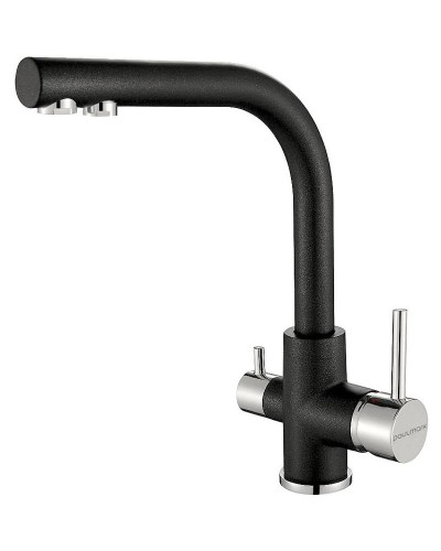 Смеситель для кухни Paulmark Essen Es213011-418 Черный металлик