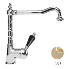 Смеситель для кухни золото 24 карат, ручка Swarovski Nero Cezares Vintage VINTAGE-LLM2-03/24-Sw-N