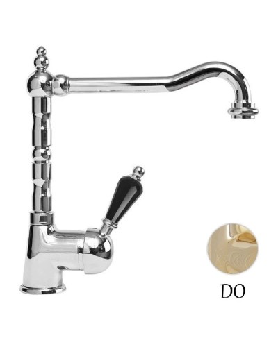 Смеситель для кухни золото 24 карат, ручка Swarovski Nero Cezares Vintage VINTAGE-LLM2-03/24-Sw-N