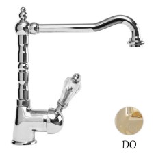 Смеситель для кухни золото 24 карат, ручка Swarovski Cezares Vintage VINTAGE-LLM2-03/24-Sw