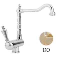 Смеситель для кухни с регулируемым углом наклона излива золото 24 карат, ручка Swarovski Cezares Vintage VINTAGE-LLPM2-03/24-Sw