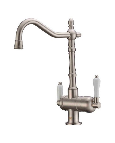 Смеситель для кухни ZorG Clean Water ZR 326 YF NICKEL Никель