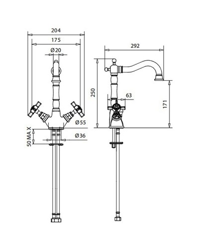 Смеситель для кухни Migliore Princeton 18246 Хром