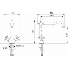 Смеситель для кухни Migliore Revival 18252 Хром