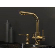 Смеситель для кухни Paulmark Essen Es213011-G Золото