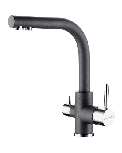 Смеситель для кухни Paulmark Essen Es213011-402 Серый металлик