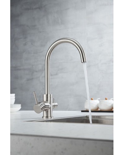 Смеситель для кухни Paulmark Essen Es213211-NI Никель