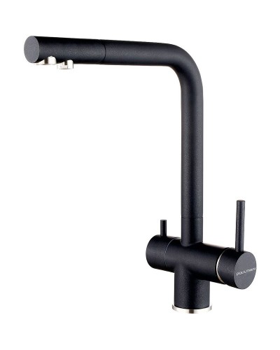 Смеситель для кухни Paulmark Skalen Sk213020-418 Черный металлик