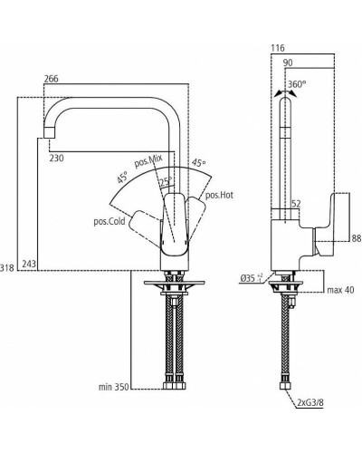 Смеситель для кухни Ideal Standard Ceraplan III B0725AA Хром