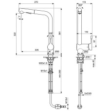 Смеситель для кухни Ideal Standard Ceralook BC178AA Хром Черный