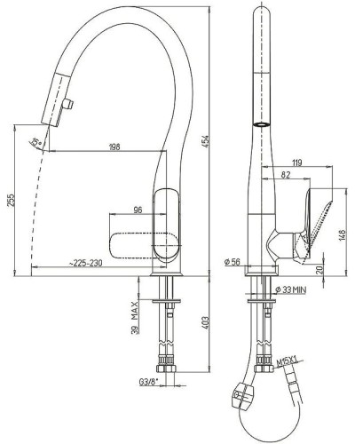 Смеситель для кухни Paini Nove 09CR591D Хром