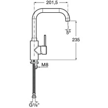 Смеситель для кухни Roca Targa 5A8360C0M Хром