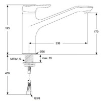 Смеситель для кухни Ideal Standard Ceramix Blue B9495AA