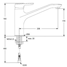 Смеситель для кухни Ideal Standard Ceramix Blue B9495AA