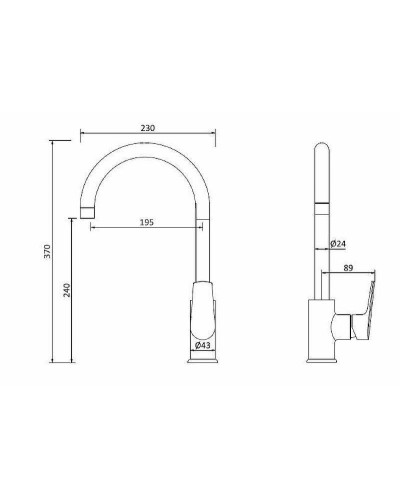 Смеситель для кухни Damixa RedBlu Origin Balance 790730000 Хром Белый