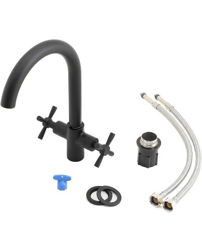 Смеситель для кухни Orange Mia M34-821B Черный матовый