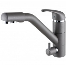 Смеситель для кухни Paulmark Hessen He213017-402 Серый металлик
