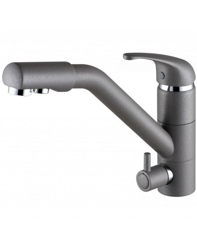 Смеситель для кухни Paulmark Hessen He213017-402 Серый металлик