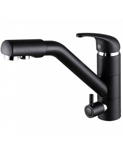 Смеситель для кухни Paulmark Hessen He213017-418 Черный металлик