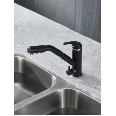 Смеситель для кухни Paulmark Hessen He213017-418 Черный металлик