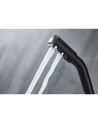 Смеситель для кухни Paulmark Hessen He213017-418 Черный металлик